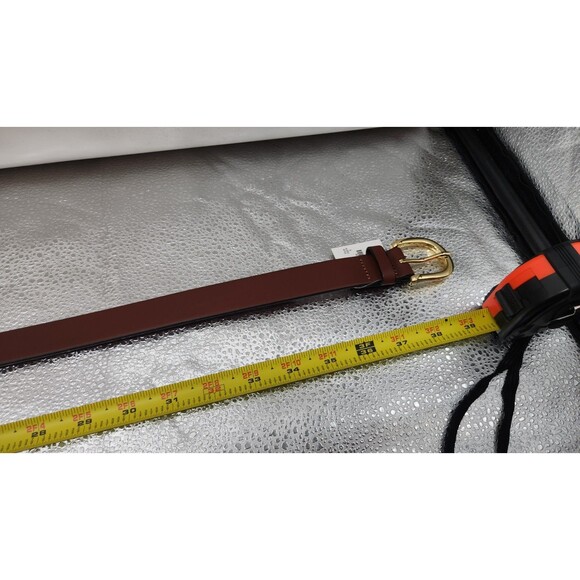 J.Crew Womens Small Dark Nutmeg 100% Italian Leather Classic Belt NWT - Picture 10 of 13